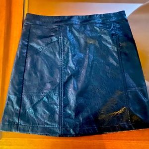 faux leather kids mini skirt